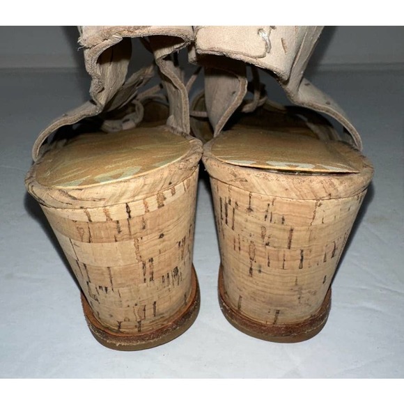 DV Dolce Vita tan‎ lace up wedge sandals size 7.5 - Picture 7 of 7